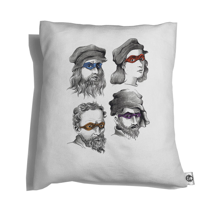 Accesorios: Cojín Decorativo Tortugas Ninja, Artistas renacentistas TMNT Humor Personajes