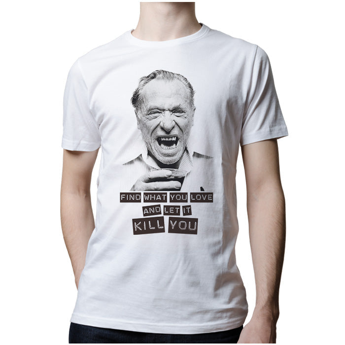 Ropa: Playera Unisex Frases de Charles Bukowski Personajes Frases