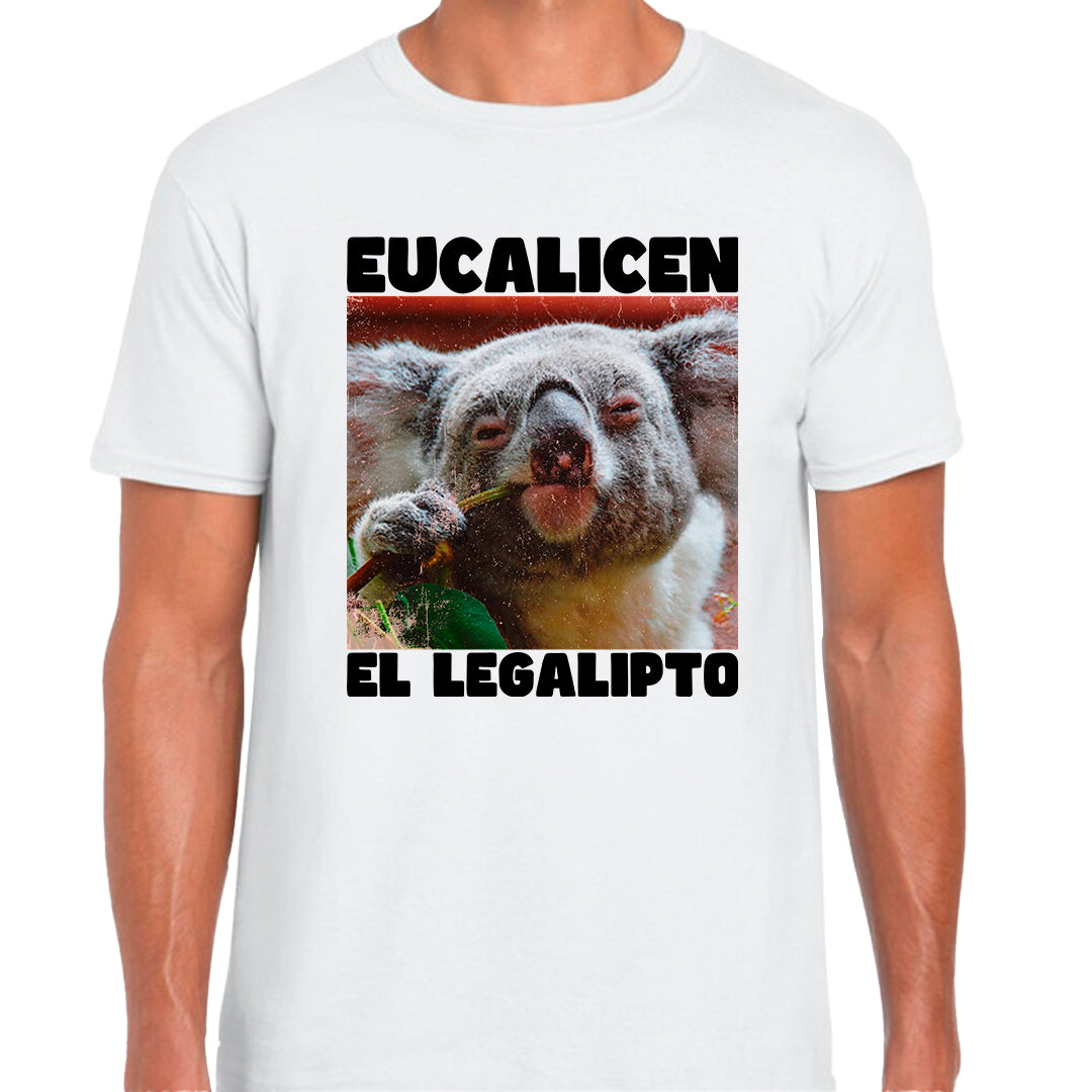 Ropa: Playera Unisex diseño de pachecos, 420, legalicen, eucalipto, koala, drogado Ilustracion Humor