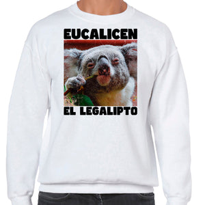 Ropa: Sudadera Unisex diseño de pachecos, 420, legalicen, eucalipto, koala, drogado Ilustracion Humor