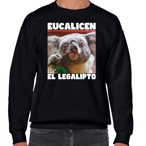 Ropa: Sudadera Unisex diseño de pachecos, 420, legalicen, eucalipto, koala, drogado Ilustracion Humor