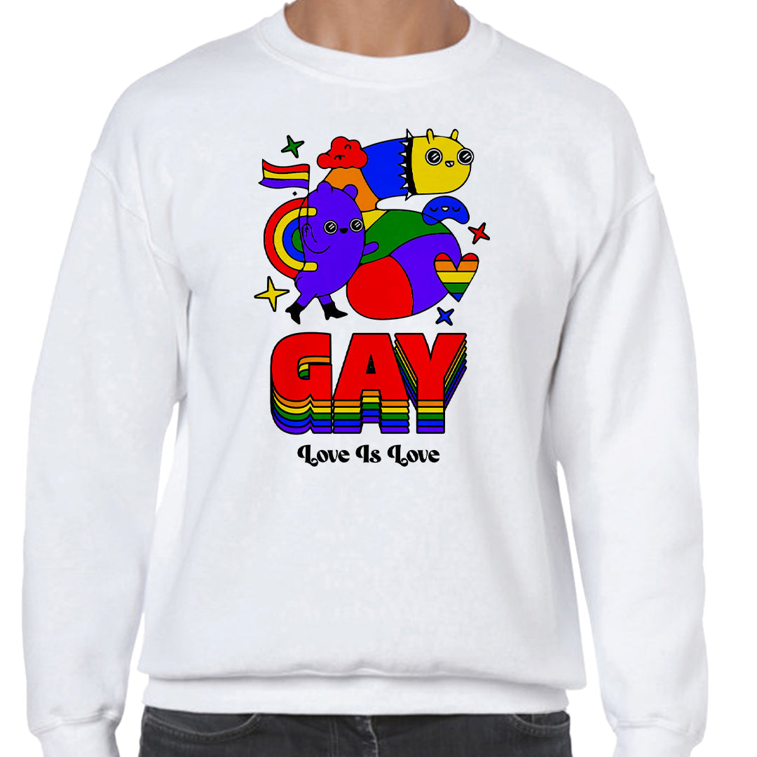 Ropa: Sudadera Unisex diseños de playeras lgbt, pride, orgullo, gay, lesbianas Pride LGBT