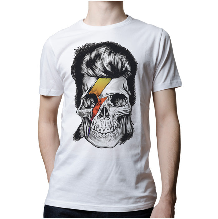 Ropa: Playera Unisex David Bowie Calaca y más playeras de rock  Música Personajes